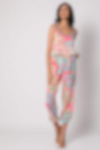 Multi Colored Floral Printed Jumpsuit by GOPI VAID