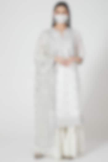 Ivory Embroidered Sharara Set by GOPI VAID at Pernia's Pop Up Shop