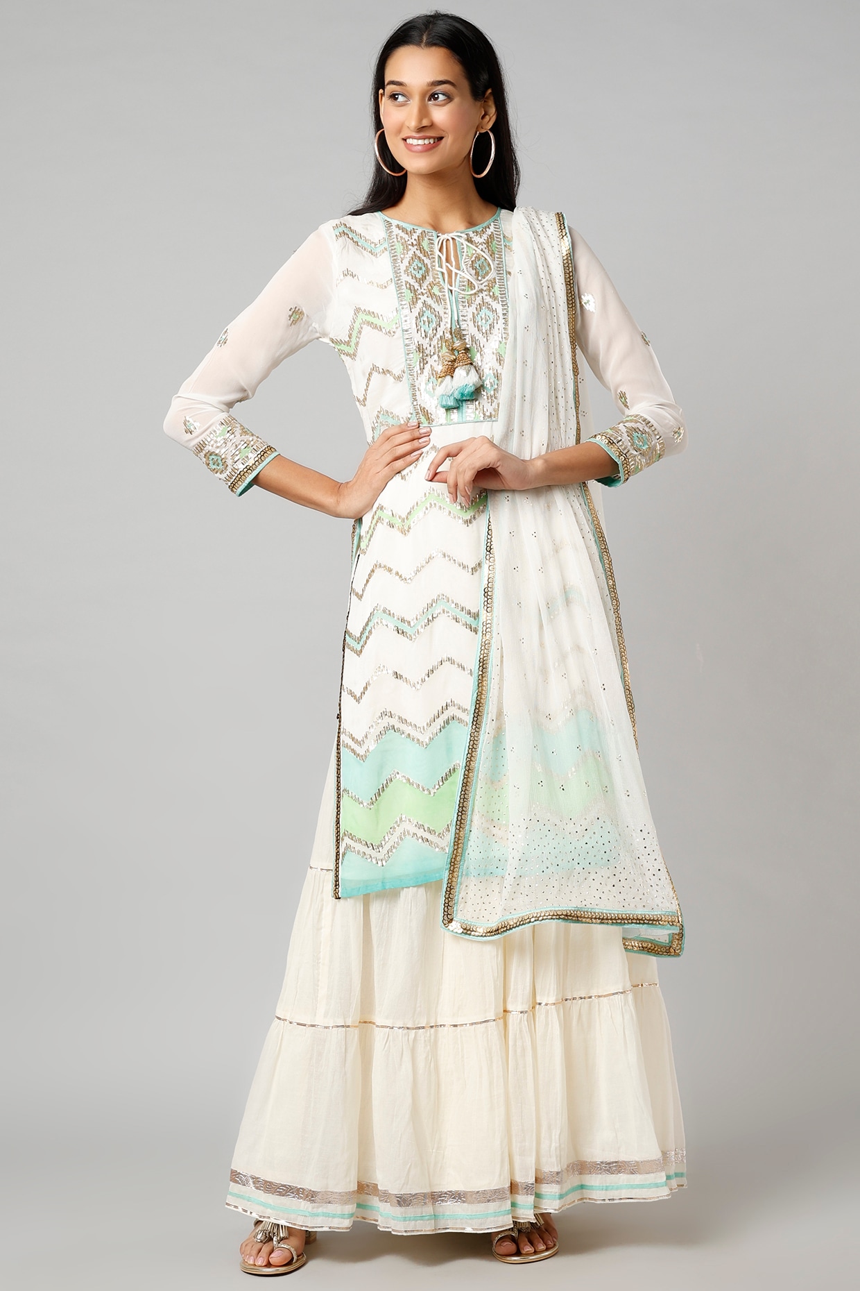 Cotton Sharara Suit Design | Maharani Designer Boutique