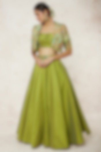 Mint Green Victorian Skirt Set by GOPI VAID at Pernia's Pop Up Shop 2026 Mint Green Victorian Skirt Set by GOPI VAID at Pernia's Pop Up Shop 2026
