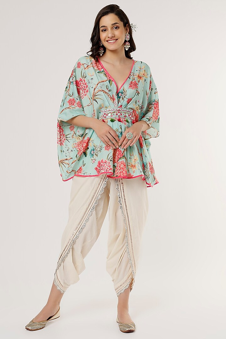 White Cotton Dhoti Set by GOPI VAID at Pernia's Pop Up Shop