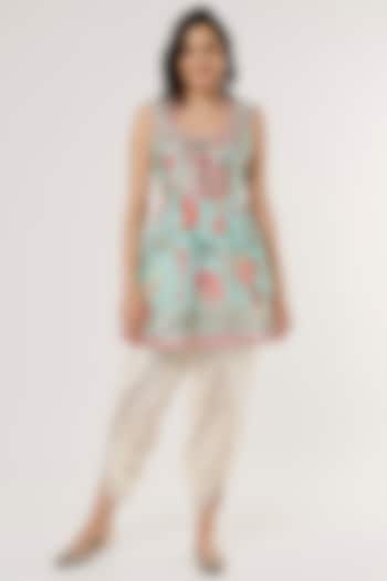 White Cotton Dhoti Set by GOPI VAID at Pernia's Pop Up Shop