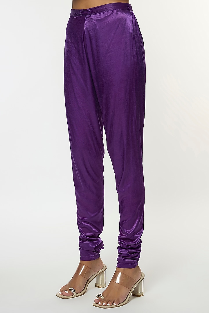 Purple Chiffon Embroidered Bridal Anarkali Set by GOPI VAID at Pernia's Pop Up Shop