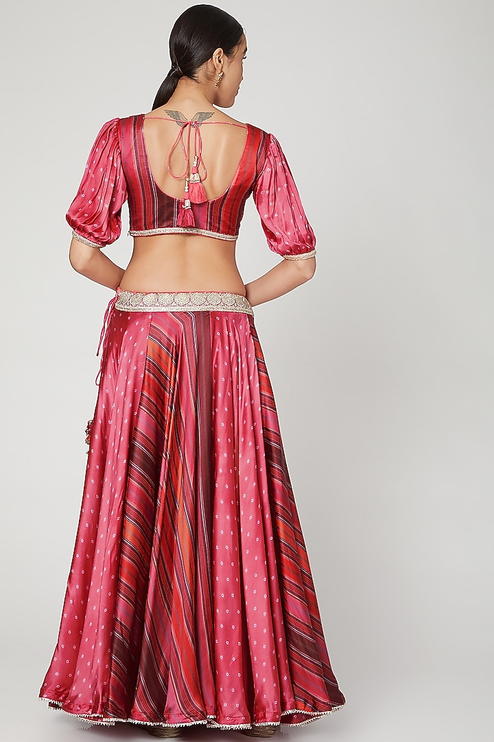 Red Embroidered Wedding Lehenga Set by GOPI VAID at Pernia's Pop Up Shop