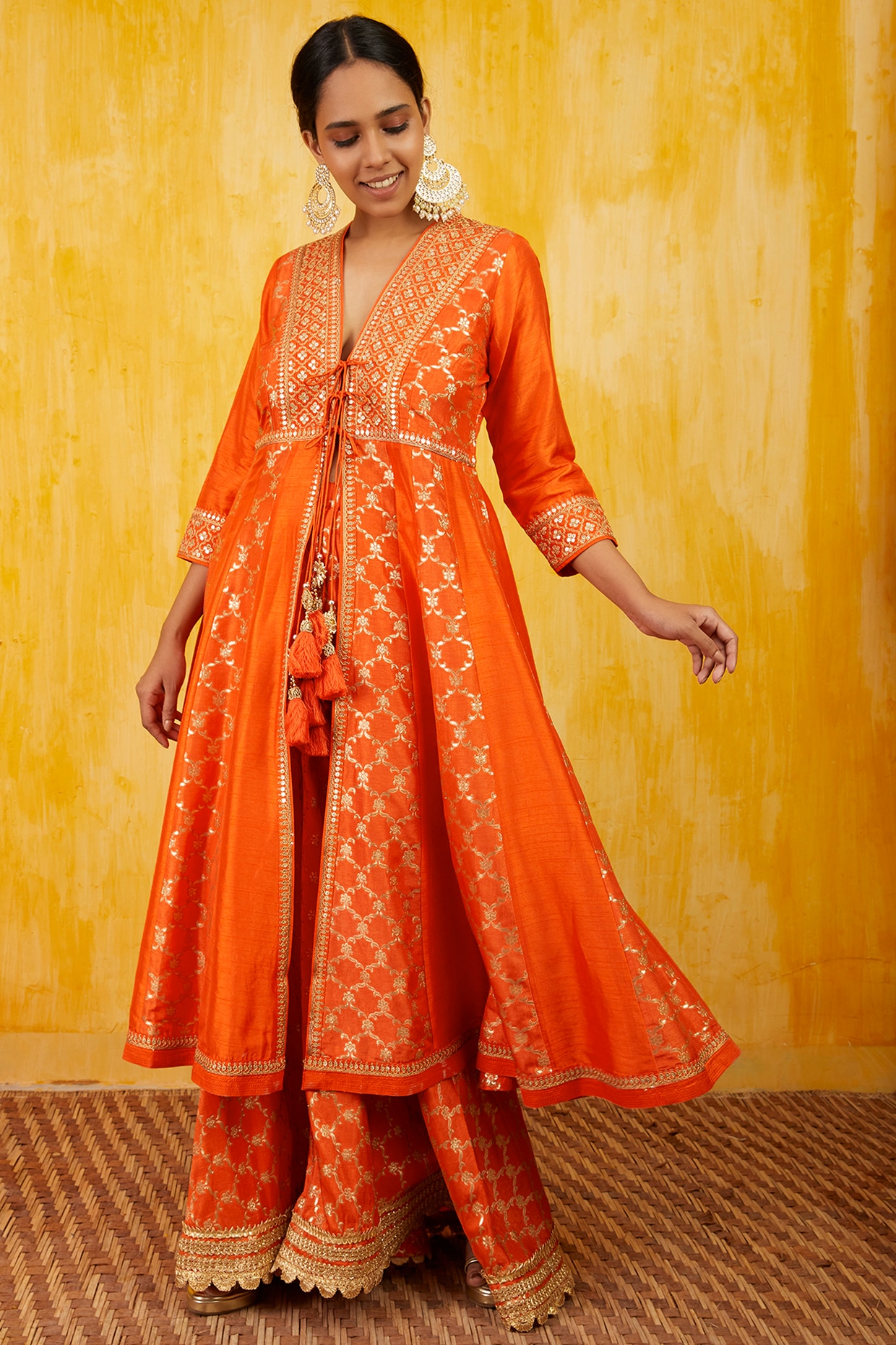 Rayon Printed Anarkali Gown With detachable Jacket|Women Striped Viscose  Rayon Gown Kurta |Anarkali