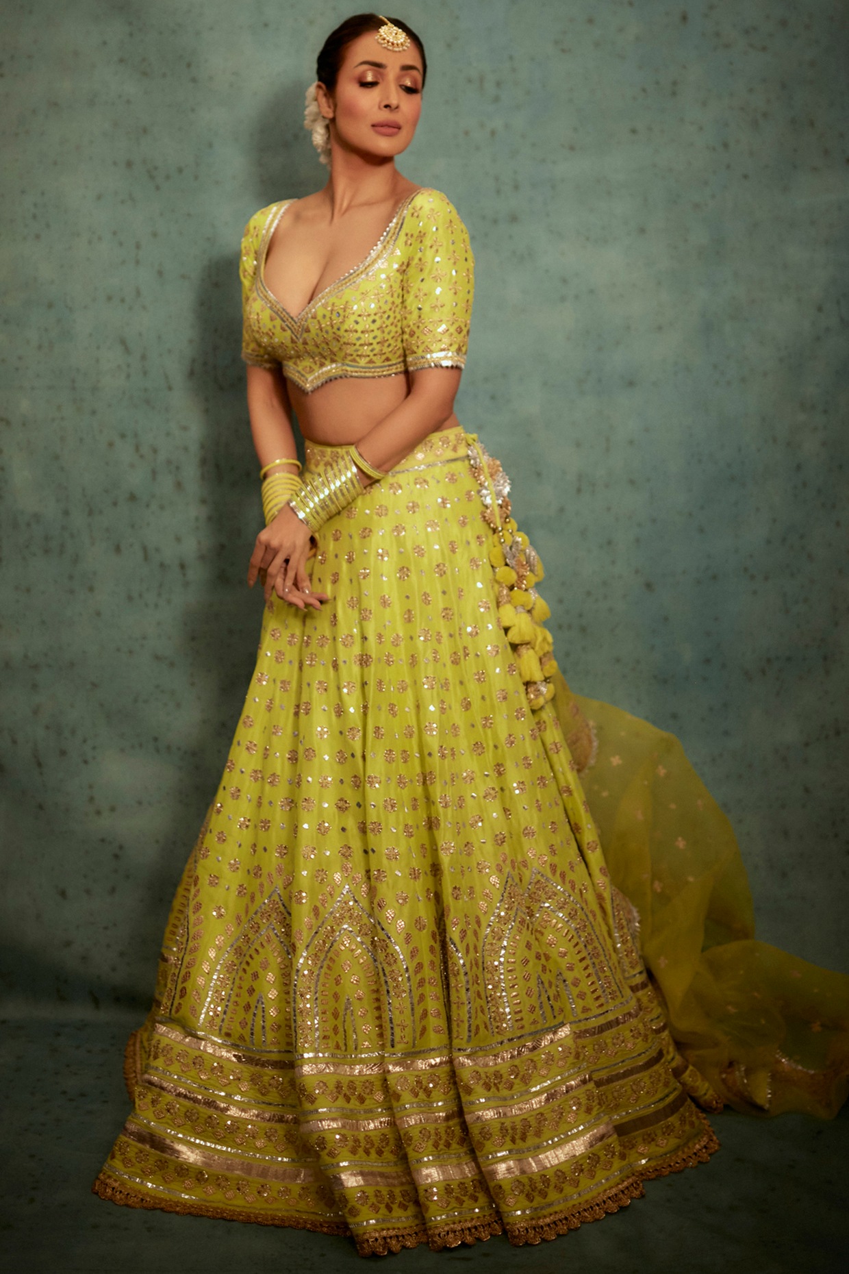 Green Wedding Party Silk Lehenga Choli In Zari Woven SRROY385620 –  ShreeFashionWear