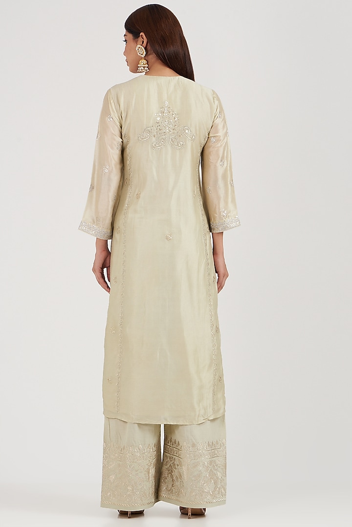 White Embroidered Kurta Set Design by GOPI VAID at Pernia's Pop Up Shop ...