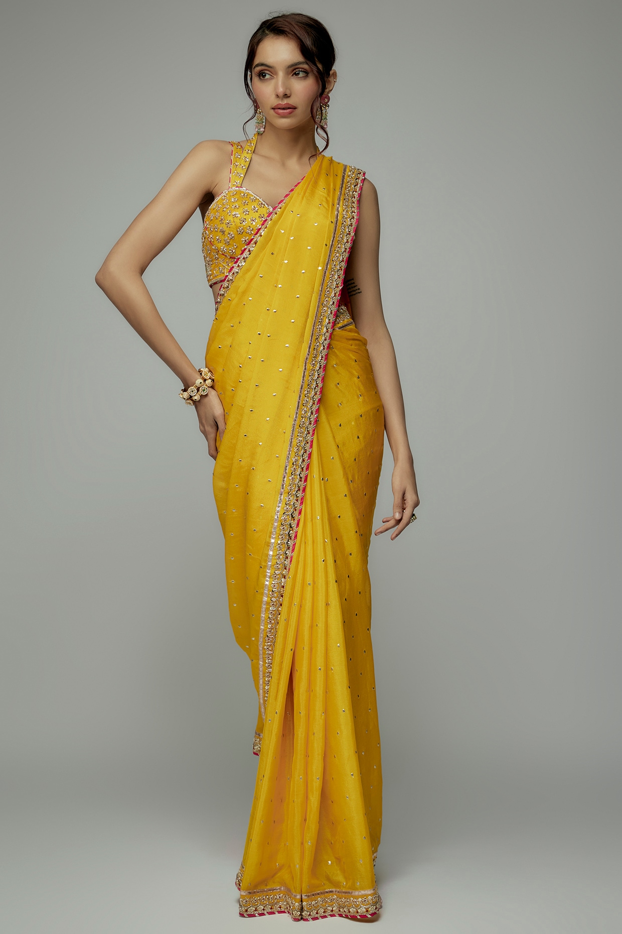 Buy Laxmipati Sarees Printed Daily Wear Georgette Multicolor Sarees Online  @ Best Price In India | Flipkart.com