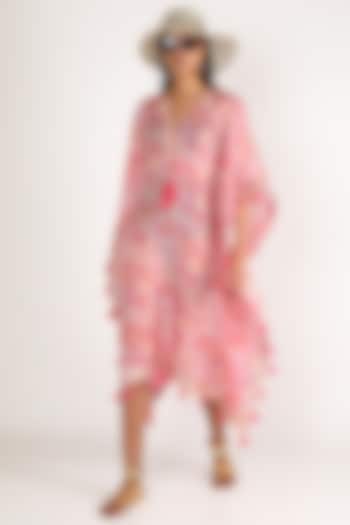 Blush Pink Embroidered Kaftan by GOPI VAID at Pernia's Pop Up Shop