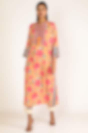 Orange Printed Tunic by GOPI VAID at Pernia's Pop Up Shop