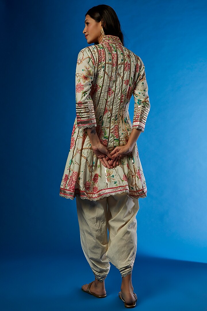 White Cotton Dhoti Set by GOPI VAID at Pernia's Pop Up Shop