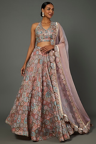 Multi-Colored Printed Lehenga Set by GOPI VAID