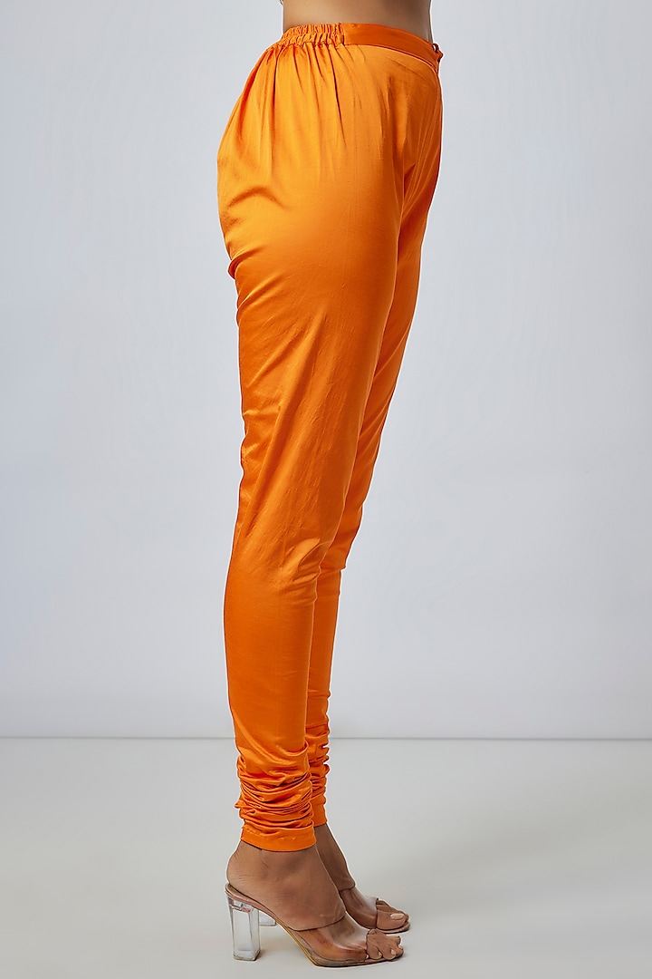Orange Georgette Mirror Work Wedding Anarkali Set by Gopi Vaid at Pernia's Pop Up Shop