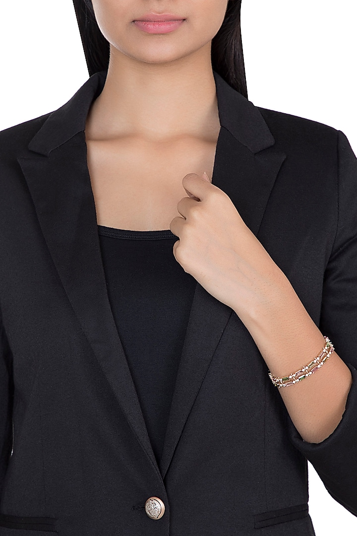 14Kt Gold Love Trip Tennis Diamond & Tourmalines Bracelet by Golden Gazelle Fine Jewellery at Pernia's Pop Up Shop