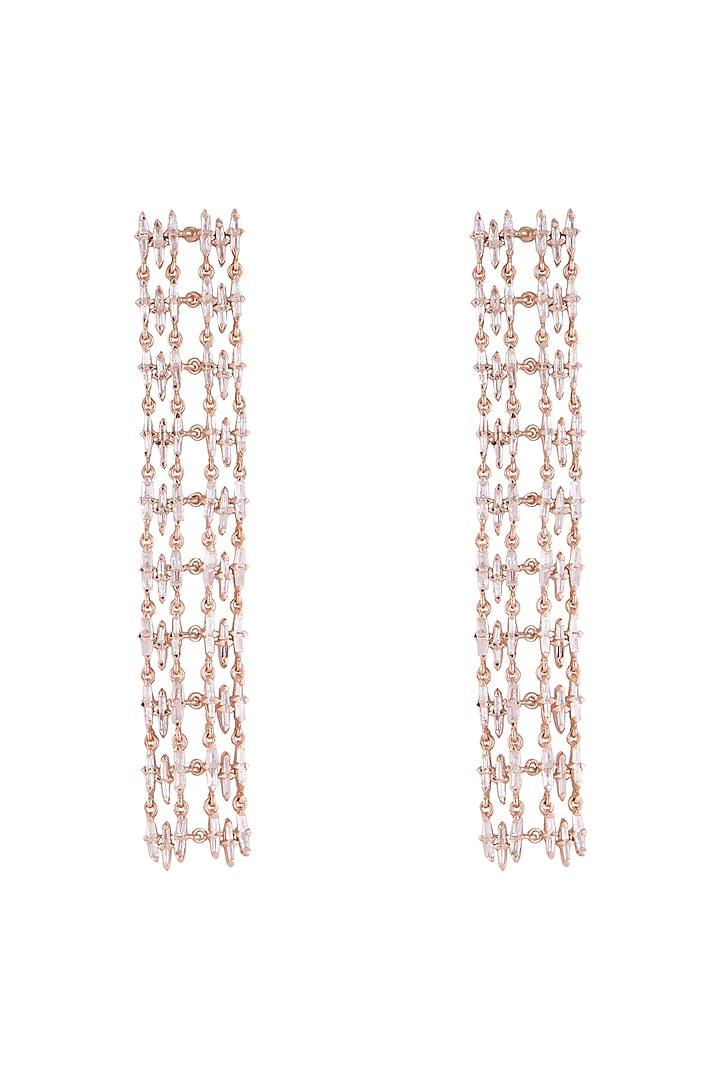 14Kt Rose Gold Cascading Sparkle Diamond Earrings by Golden Gazelle Fine Jewellery at Pernia's Pop Up Shop