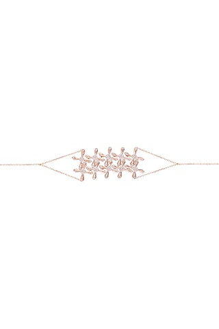 14Kt Rose Gold Star Crossed Diamond Adjustable Bracelet by Golden Gazelle Fine Jewellery