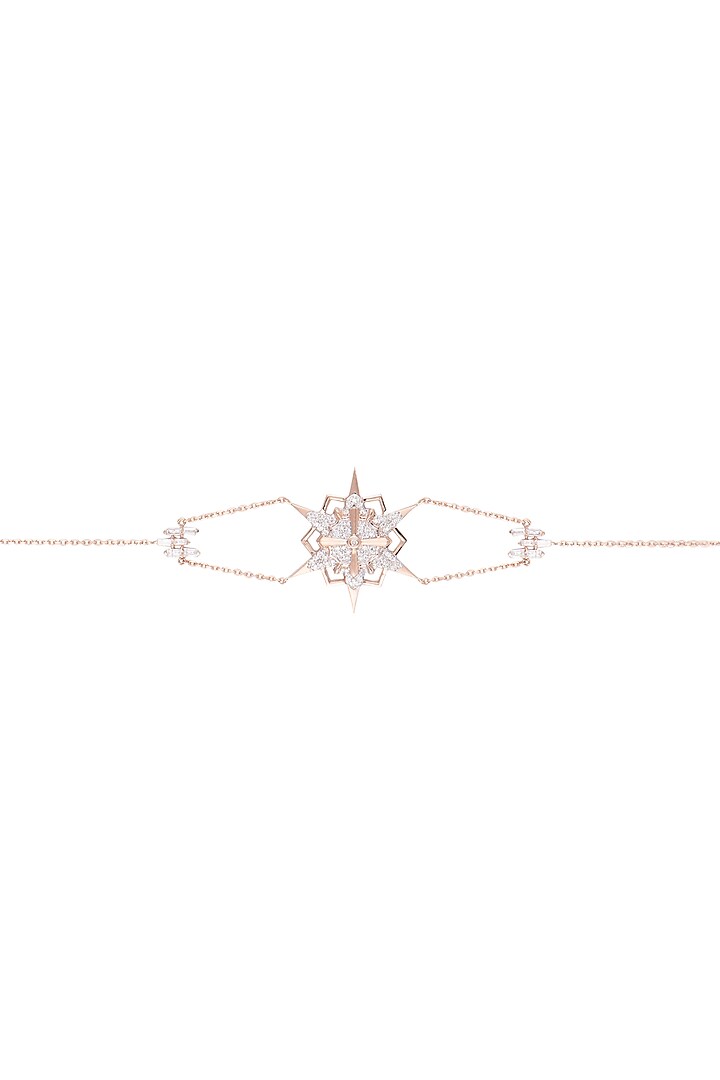 14Kt Rose Gold Grand Star Diamond Bracelet by Golden Gazelle Fine Jewellery