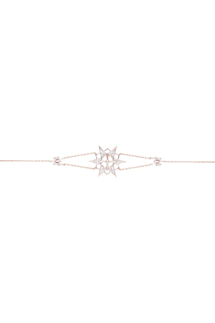 14Kt Rose Gold Light Star Diamond Bracelet by Golden Gazelle Fine Jewellery
