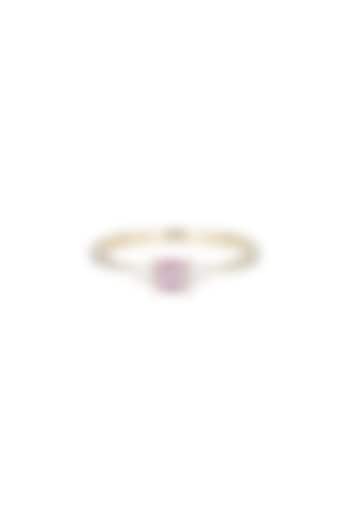 14Kt Gold Pink Princess Tourmaline & Diamond Ring by Golden Gazelle Fine Jewellery