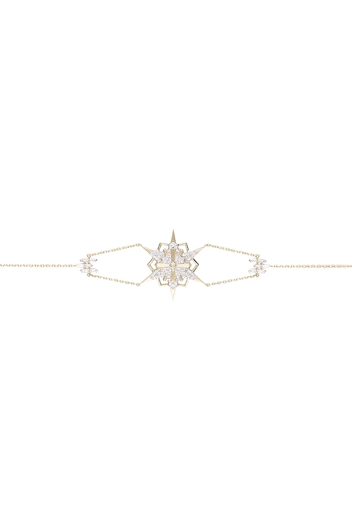 14Kt Gold Grand Star Diamond Adjustable Bracelet by Golden Gazelle Fine Jewellery