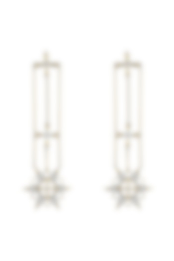 14Kt Gold Supernova Diamond Dangler Earrings by Golden Gazelle Fine Jewellery