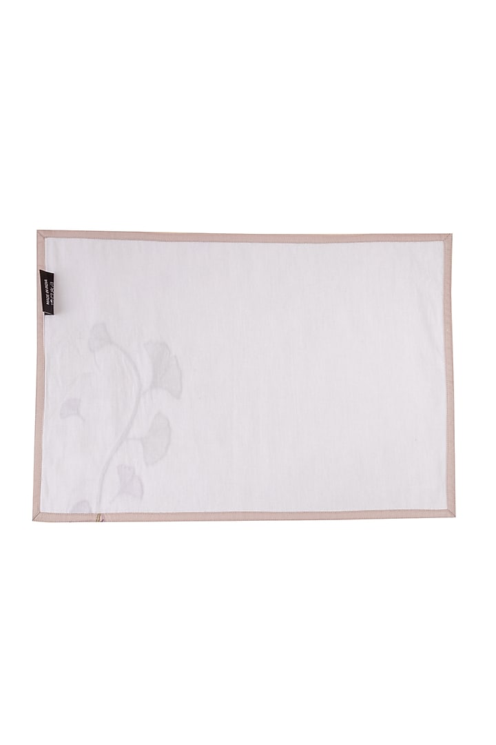 Gingko Plum Cotton Floral Printed Table Mats (Set of 4) by Eris home at Pernia's Pop Up Shop