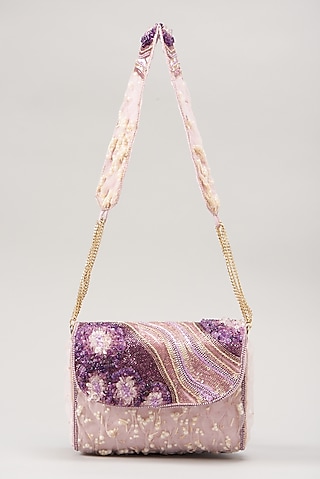 Buy online Pink Embellished Regular Sling Bag from bags for Women