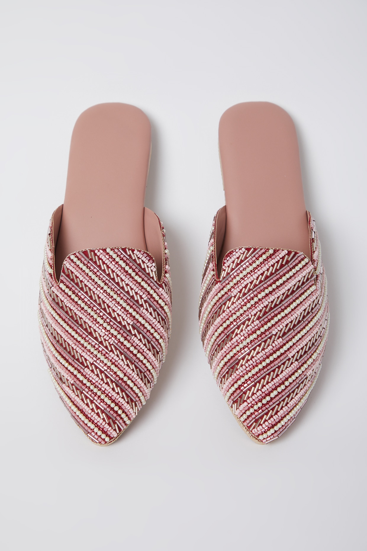 blush pink mules