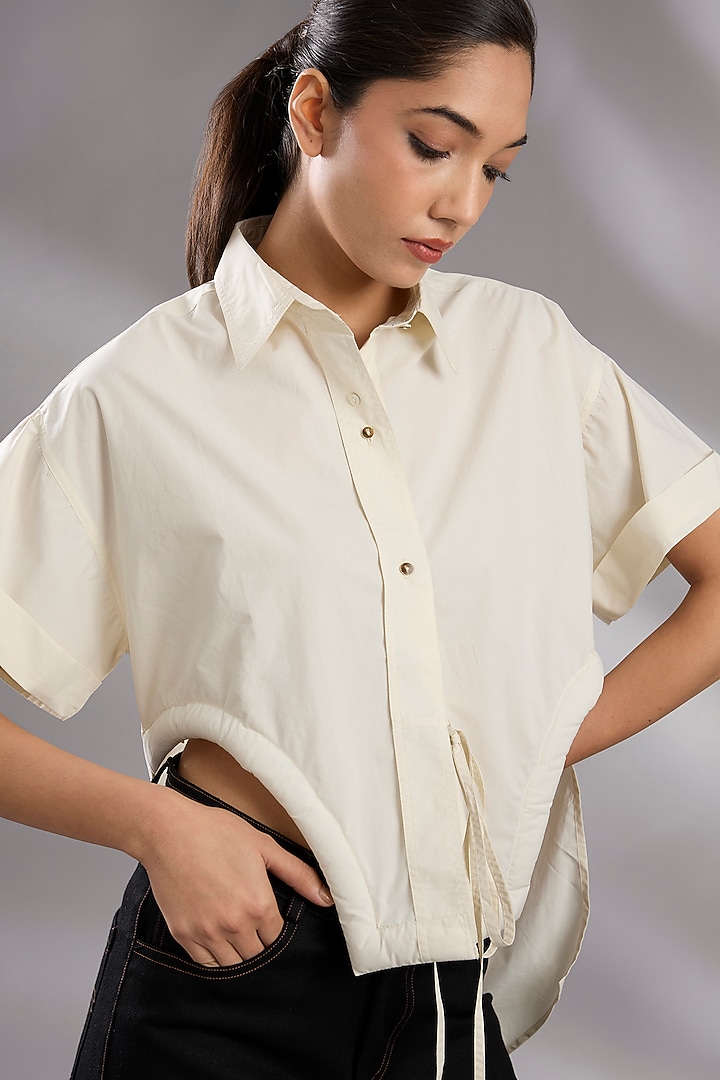 Rice White & Black Denim Sequin Embroidered Co-Ord Set by GRAINE at Pernia's Pop Up Shop