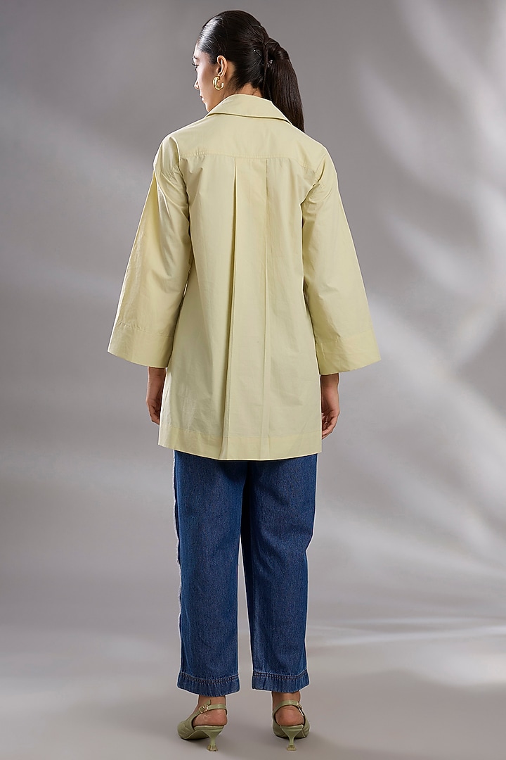 Ice Mint & Blue Cotton Embroidered Co-Ord Set by GRAINE at Pernia's Pop Up Shop