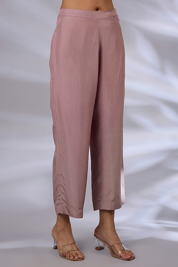 English Rose Silk Organza Sequins Work Co-Ord Set by GRAINE  at Pernia's Pop Up Shop
