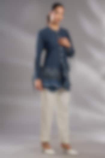 Blue & White Denim Co-Ord Set by GRAINE at Pernia's Pop Up Shop