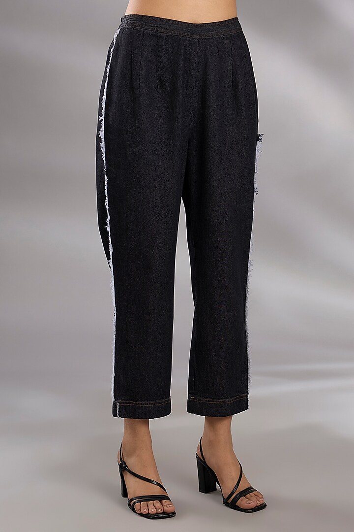 Skin Beige & Black Recycled Nylon Embroidered Co-Ord Set by GRAINE at Pernia's Pop Up Shop