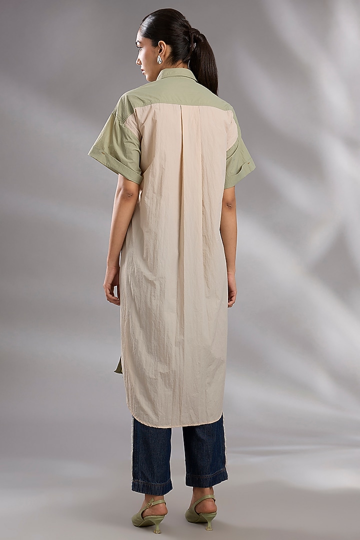 Sap Green & Black Recycled Nylon Embroidered Co-Ord Set by GRAINE at Pernia's Pop Up Shop
