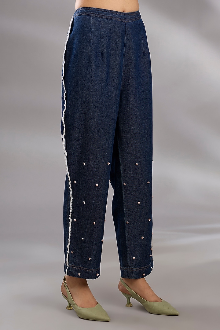 Sap Green & Black Recycled Nylon Embroidered Co-Ord Set by GRAINE at Pernia's Pop Up Shop