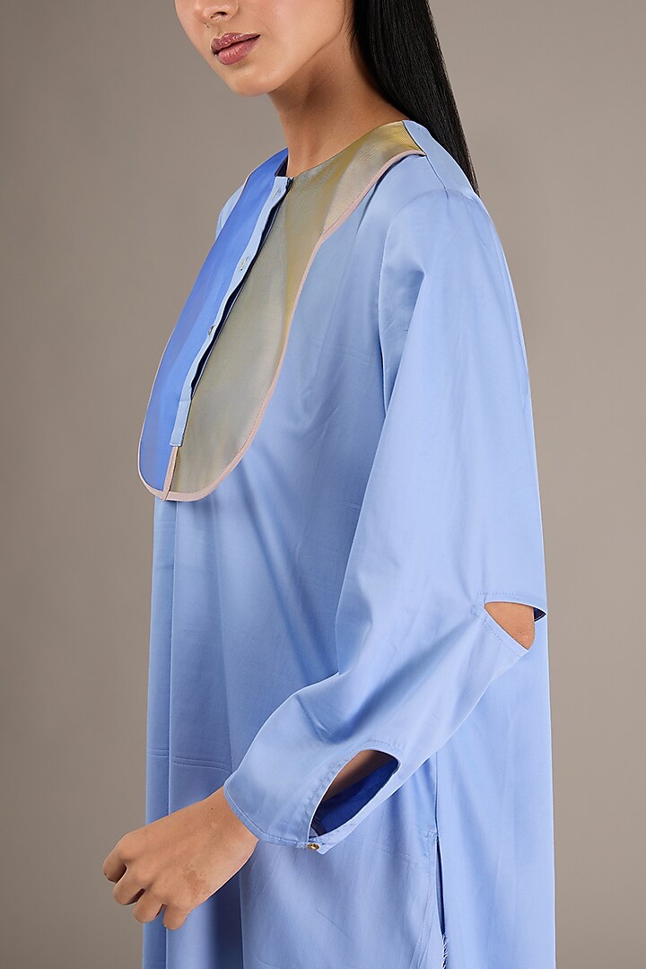 Blue Mesh Tunic Set by GRAINE at Pernia's Pop Up Shop