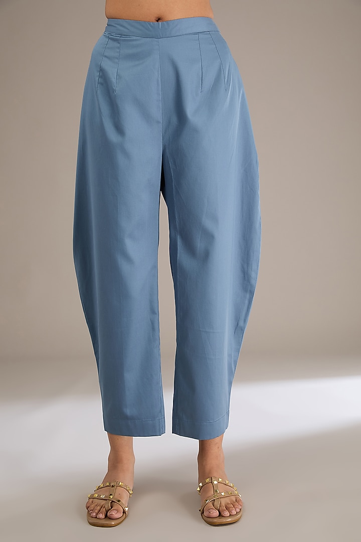 Blue Mesh & Cotton Tunic Set by GRAINE at Pernia's Pop Up Shop