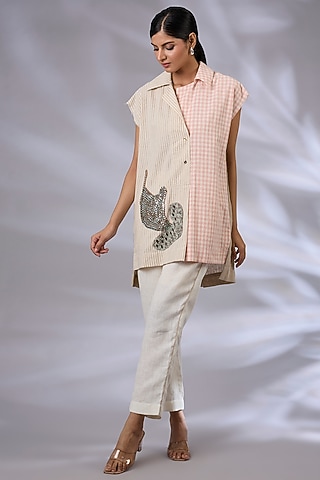 White Linen Trousers by GRAINE