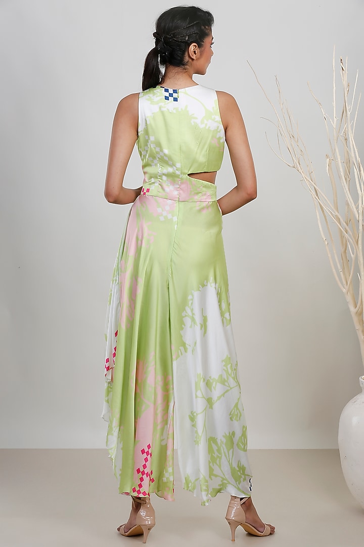 White Modal Satin Jumpsuit by Garo at Pernia's Pop Up Shop