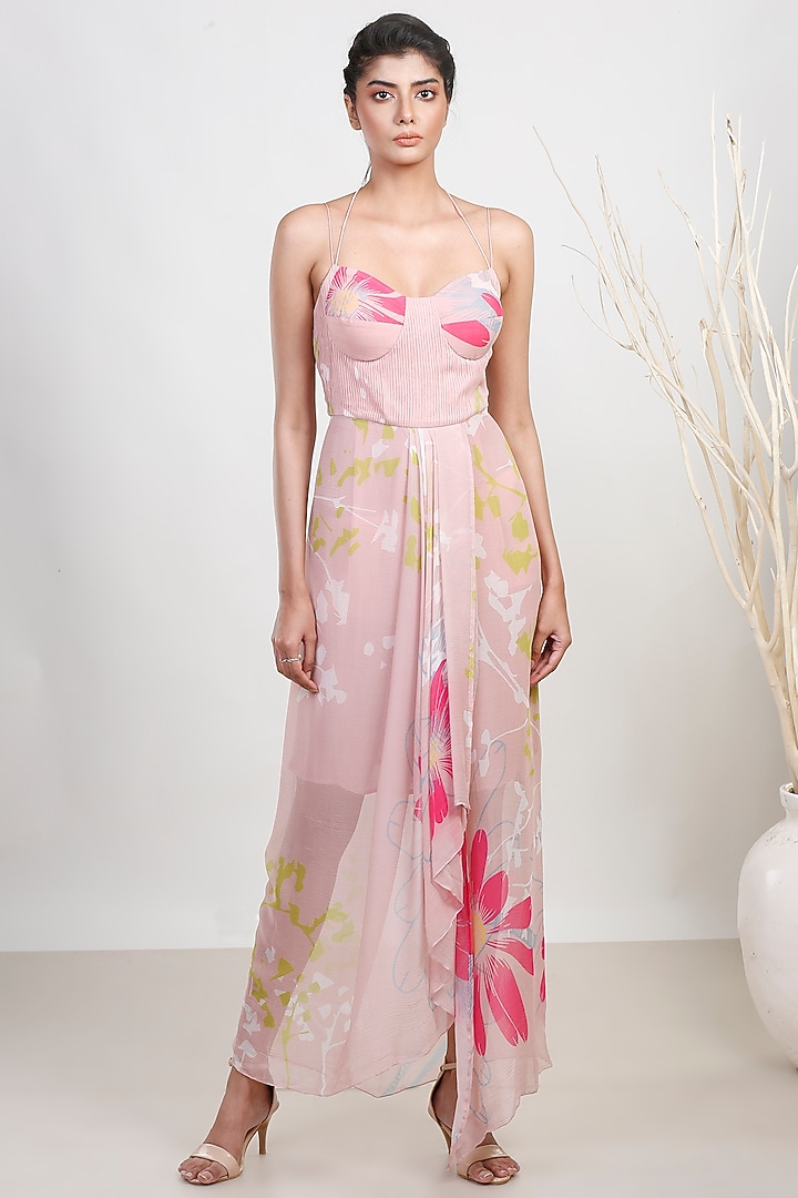 Pink Chiffon Summer Dress by Garo at Pernia's Pop Up Shop