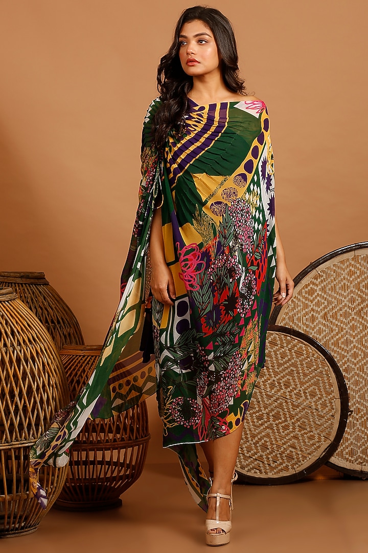 Green Chiffon Summer Dress by Garo at Pernia's Pop Up Shop