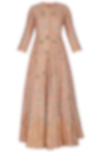 Dirty Pink Embellished Kalidar Jacket With Gharara by Garo at Pernia's Pop Up Shop