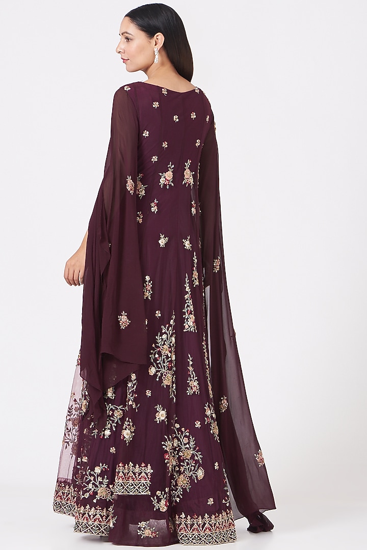 Wine Embroidered Engagement Gown by Garo at Pernia's Pop Up Shop