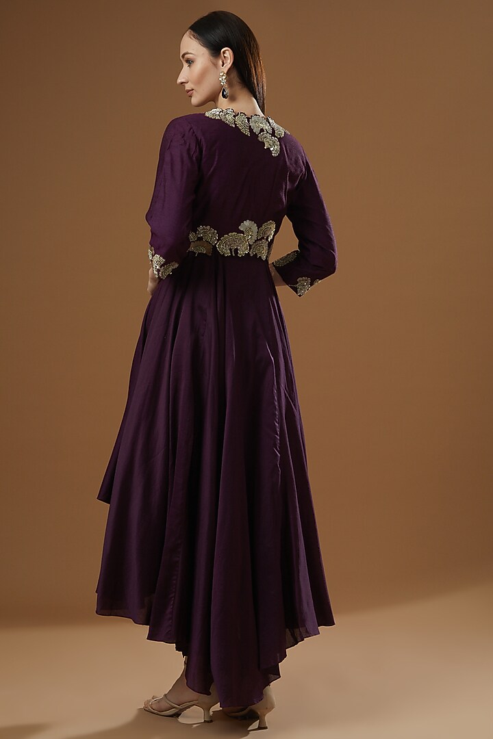 Purple Tussar Engagement Gown by Garo at Pernia's Pop Up Shop