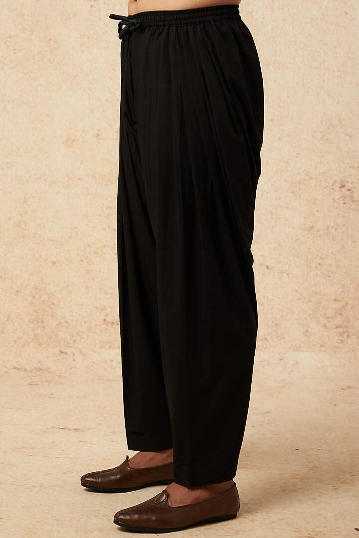 Black Embellished Nehru Jacket With Kurta Set by HANEET SINGH at Pernia's Pop Up Shop