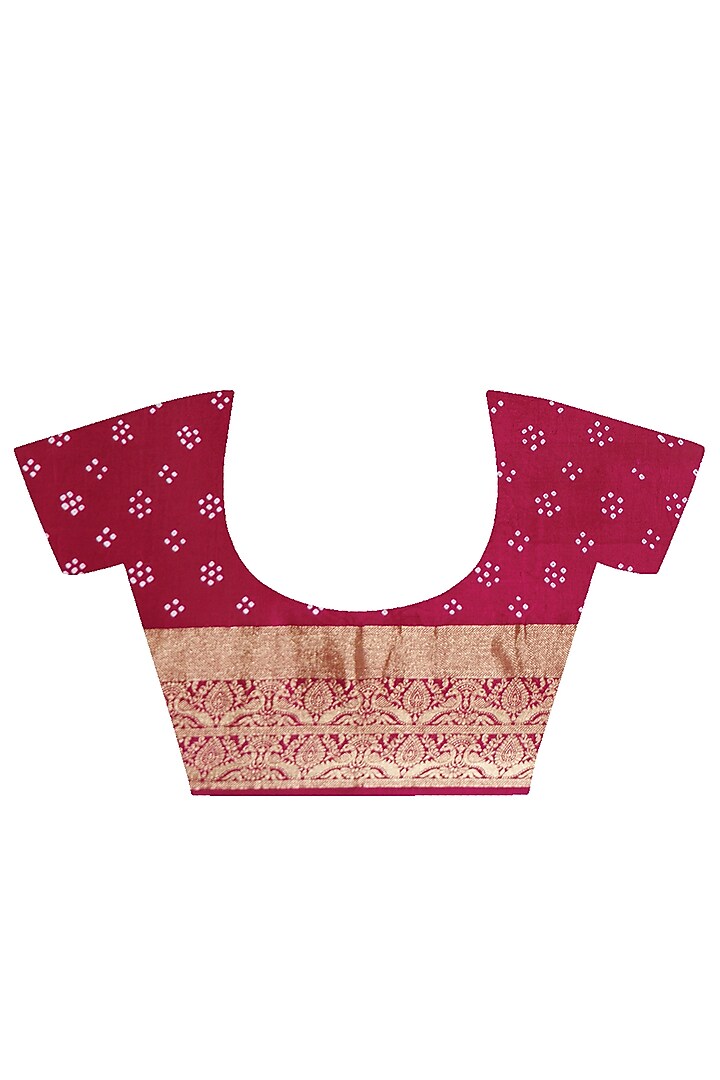 Pink Gajji Silk Zari Work Wedding Saree Set by Geroo Jaipur at Pernia's Pop Up Shop