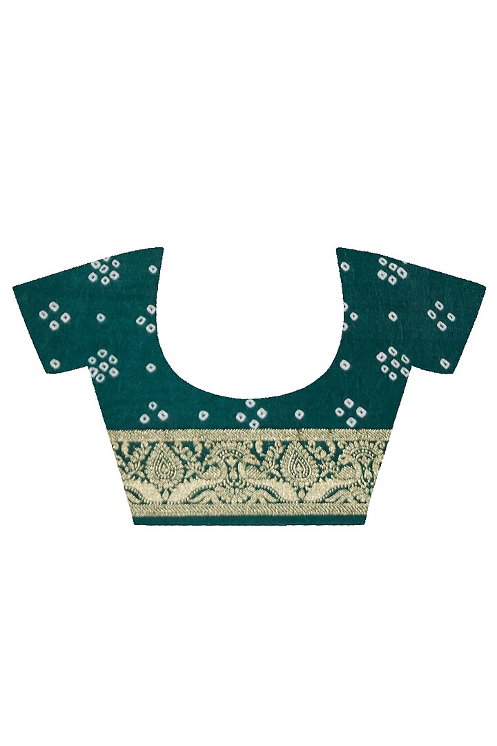 Sea Green Gajji Silk Zari Work Wedding Saree Set by Geroo Jaipur at Pernia's Pop Up Shop