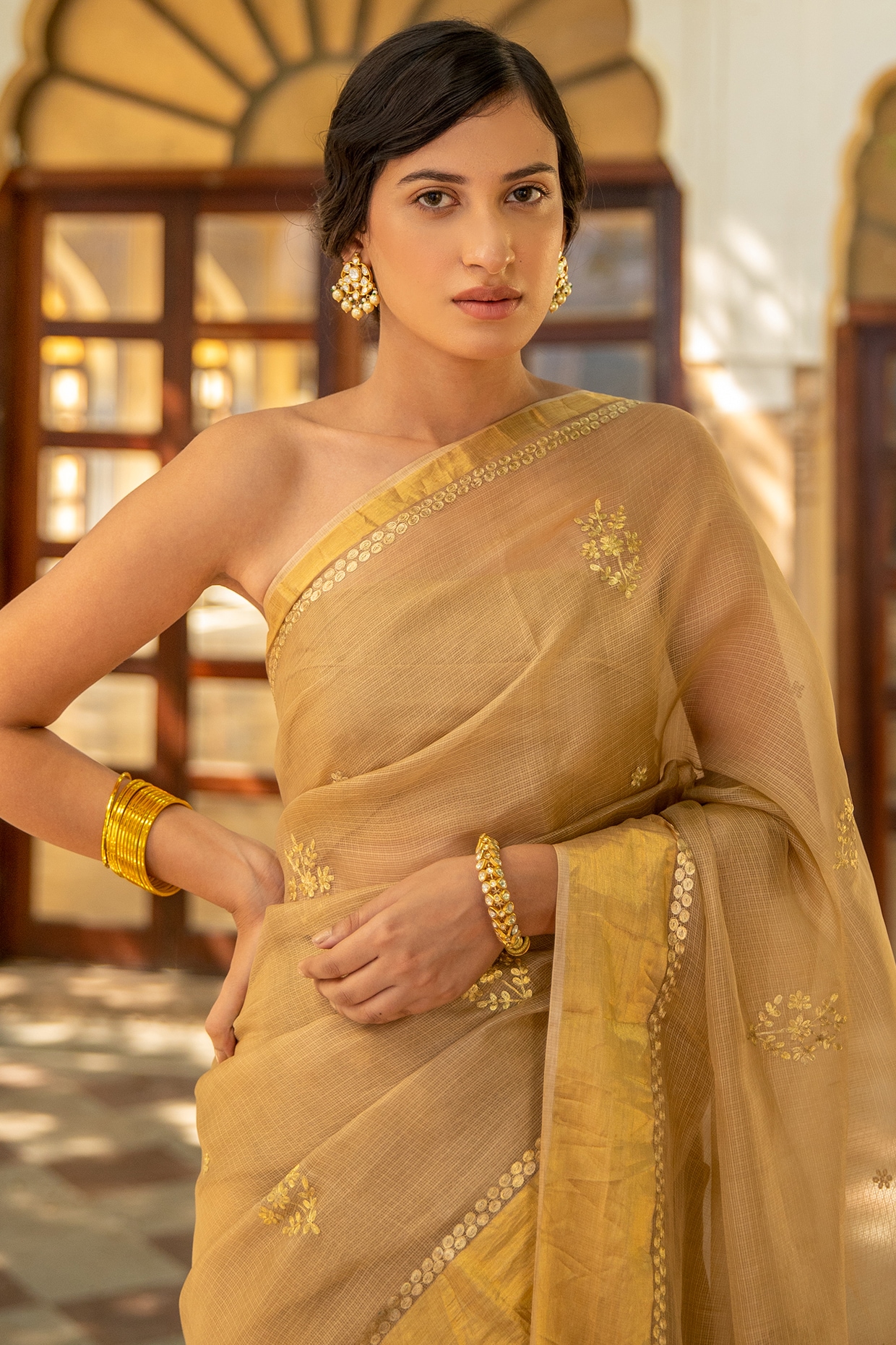 All Kota Silk Saree Sequence Pallu – Indiehaat.com