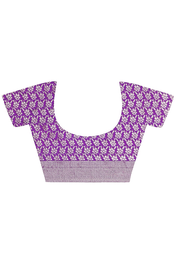 Pink & Purple Pure Silk Zari Woven Bandhani Wedding Saree Set by Geroo Jaipur at Pernia's Pop Up Shop