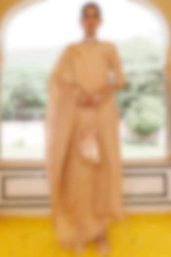 Onion Pink Chanderi Gharara Set by Geroo Jaipur at Pernia's Pop Up Shop